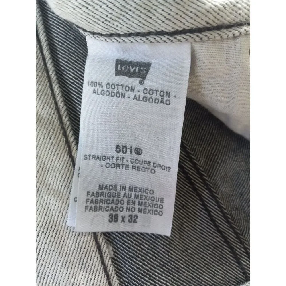 Vintage LEVI'S 501 XX Men's 38x32 Denim Jeans Straight Light Gray 80s 90s - Picture 16 of 16